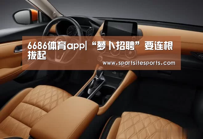 6686体育app|“萝卜招聘”要连根拔起(图2) 6686体育直播